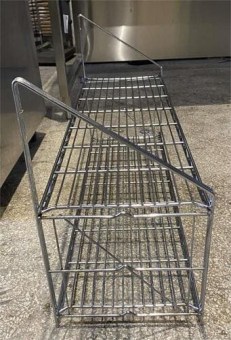Ράφι Τοίχου Διπλό Χρωμίου 90x30x53Cm Μεταχειρισμένo